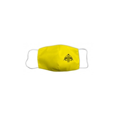 N49-1  Mask with print  byzantium yellow