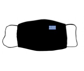 Μάσκα Ελληνικη Σημαία Μαύρη Ν35-1