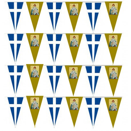 Garlands flags saint spyridon 27cm X47cm 12,5meter
