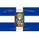 Cross Greek Flag with Agios Dionysios  areopagitis