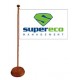 Custom flags with wood pole and base