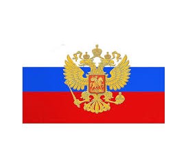 Σημαία Ρωσία με εμβλημα