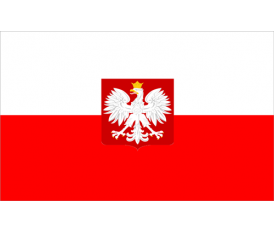 Σημαία Πολωνίας με έμβλημα