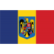 Σημαία Ρουμανίας με έμβλημα