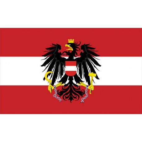 Σημαία Αυστρία με έμβλημα