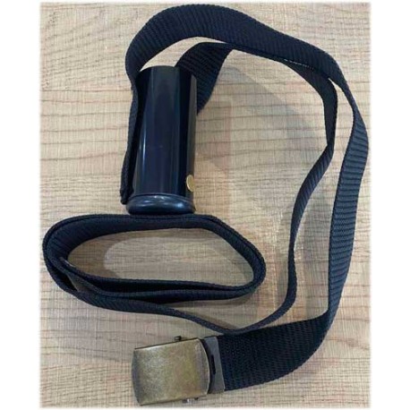 Parade belt with reinforced strap and metal sheath